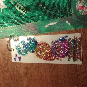 SOLD Colorful Owl Bookmark with Rhinestones